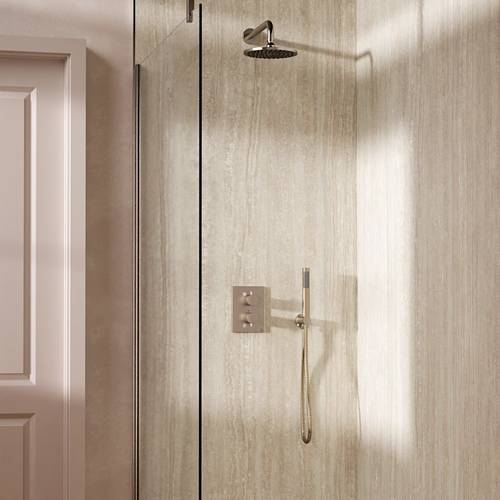 Additional image for Crossbox Shower Set 3 200mm Head & Handset (Chrome).