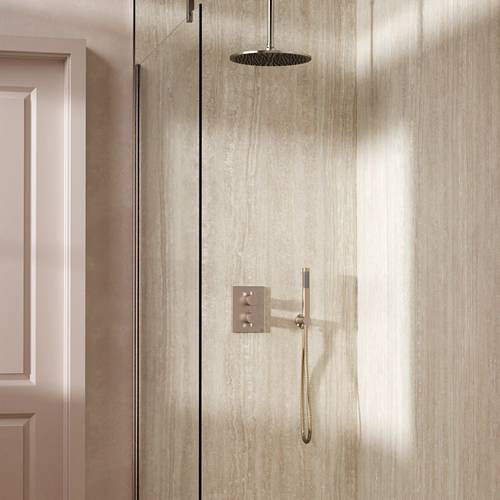 Additional image for Crossbox Shower Set 3 300mm Head & Handset (Chrome).