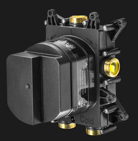 Additional image for Crossbox Shower Set 3 300mm Head & Handset (Matt Black).