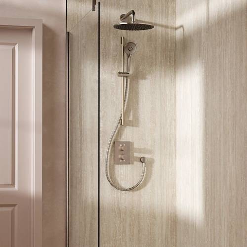 Additional image for Crossbox Shower Set 4 300mm Head & Slide Rail Kit (Chrome).
