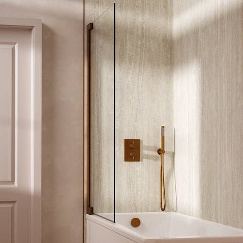 Additional image for Crossbox Shower Set 5 With Handset & Bath Filler (Brushed Bronze).