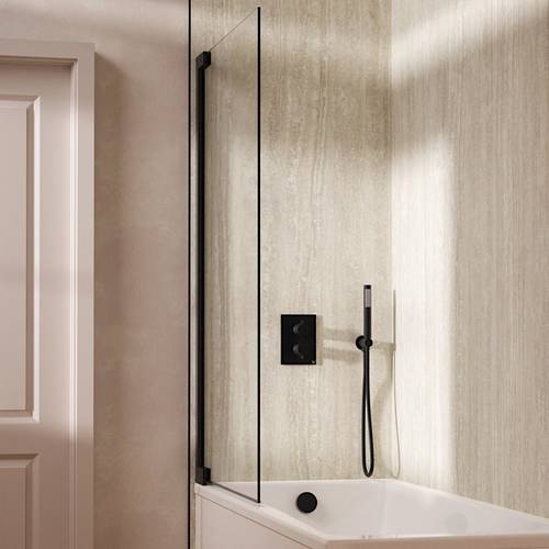 Additional image for Crossbox Shower Set 5 With Handset & Bath Filler (Matt Black).