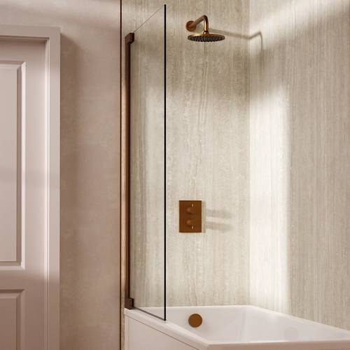 Additional image for Crossbox Shower Set 7 With 200mm Head & Bath Filler (Brushed Bronze).