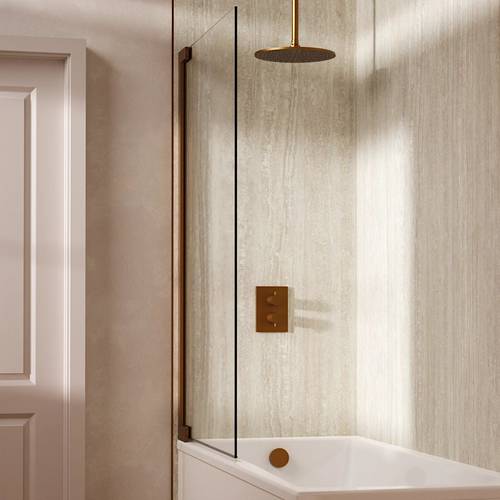 Additional image for Crossbox Shower Set 7 With 300mm Head & Bath Filler (Brushed Bronze).