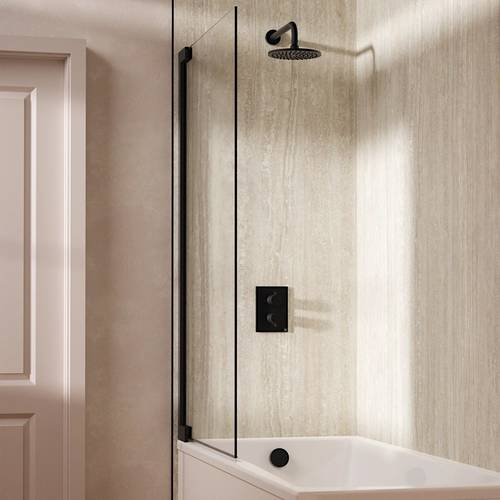 Additional image for Crossbox Shower Set 7 With 200mm Head & Bath Filler (Slate).