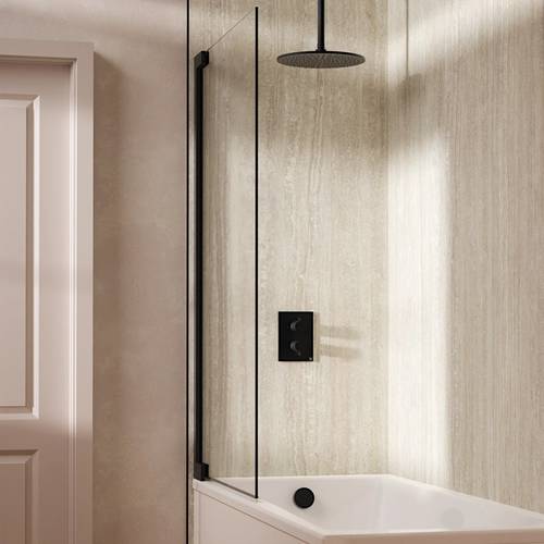 Additional image for Crossbox Shower Set 7 With 300mm Head & Bath Filler (Slate).