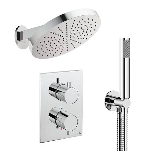Additional image for Crossbox Shower Set 8 300mm Head & Handset (Chrome).