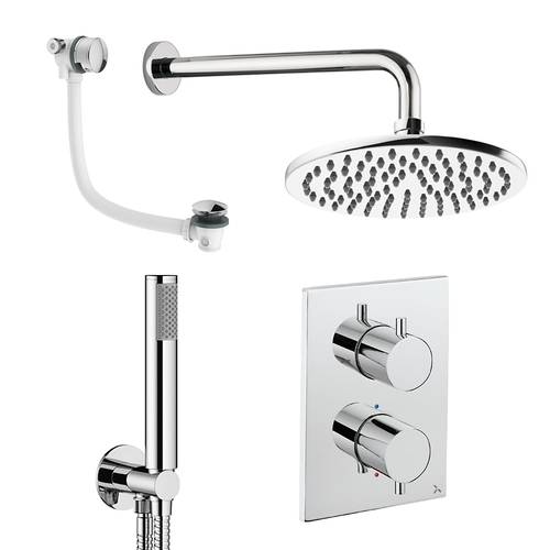Additional image for Crossbox Shower Set 9 200mm Head, Handset & Bath Filler (Chrome).