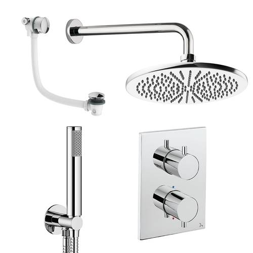 Additional image for Crossbox Shower Set 9 300mm Head, Handset & Bath Filler (Chrome).
