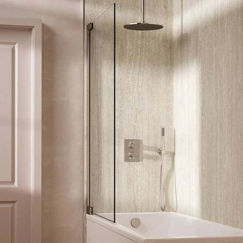 Additional image for Crossbox Shower Set 9 300mm Head, Handset & Bath Filler (Brushed Nickel).