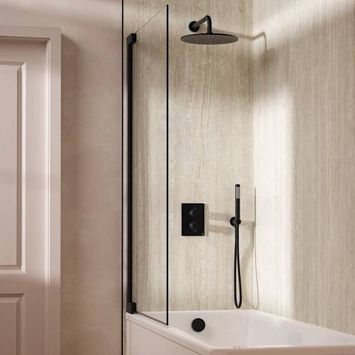 Additional image for Crossbox Shower Set 9 300mm Head, Handset & Bath Filler (Slate).