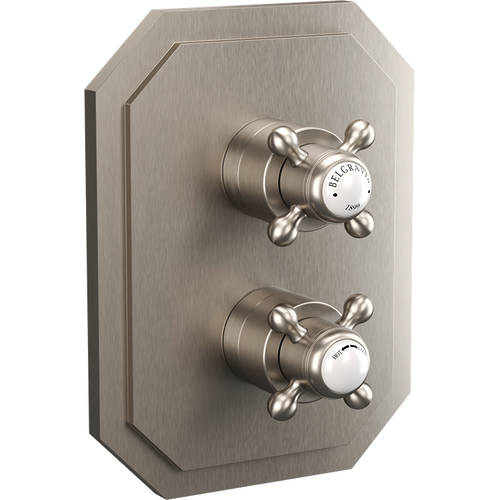 Additional image for Crossbox 2 Outlet Shower Valve (Brushed Nickel).