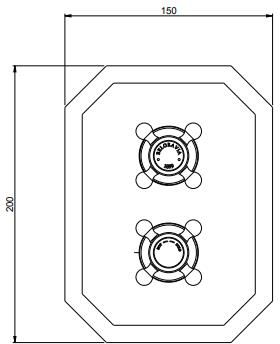 Additional image for Crossbox 3 Outlet Shower Valve (Brushed Brass).