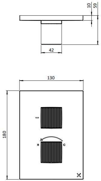 Additional image for Crossbox 1 Outlet Shower Valve (M Black).