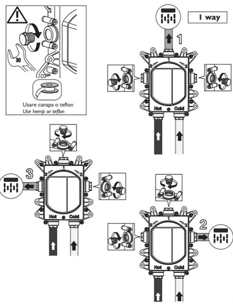 Additional image for Crossbox 2 Outlet Shower / Bath Valve (Br Bronze).