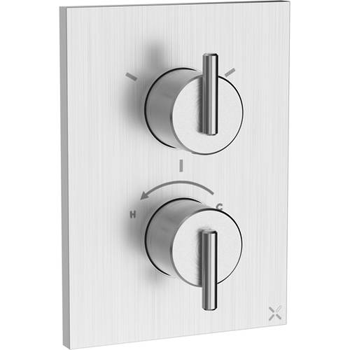 Additional image for Crossbox 3 Outlet Shower Valve (Stainless Steel).