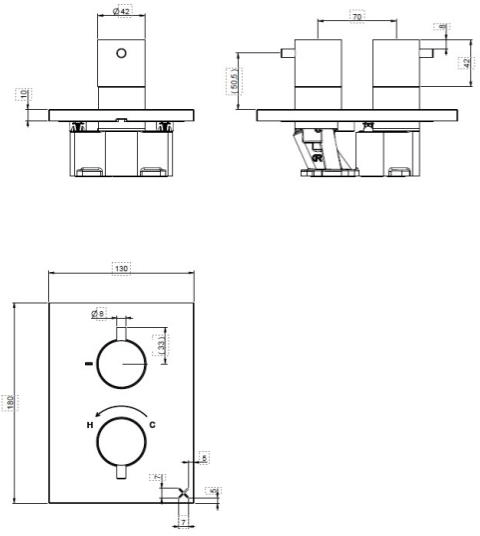 Additional image for Crossbox 1 Outlet Shower Valve (Slate).