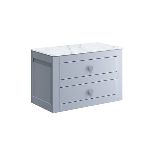 Additional image for Wall Hung Vanity Unit & Worktop (700mm, Storm Grey).
