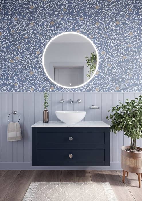 Additional image for Wall Hung Vanity Unit & Worktop (900mm, Indigo Blue).