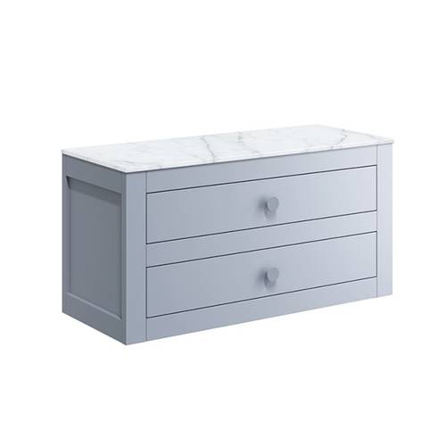 Additional image for Wall Hung Vanity Unit & Worktop (900mm, Storm Grey).