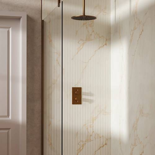 Additional image for Design Shower Set 1,  300mm Head & Ceiling Arm (Brushed Bronze).