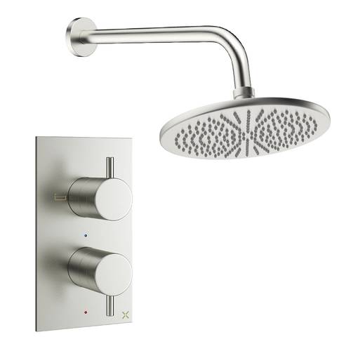Additional image for Design Shower Set 1,  300mm Head & Wall Arm (Brushed Nickel).
