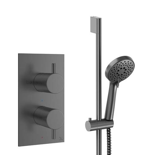 Additional image for Design Shower Set 2,  Valve & Slide Rail Kit (Slate).