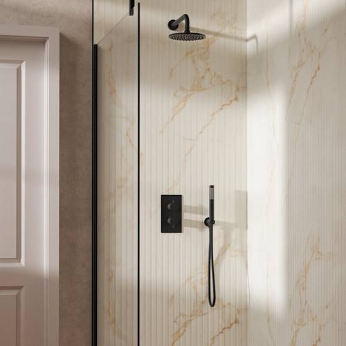 Additional image for Design Shower Set 3,  200mm Head & Handset (Slate).