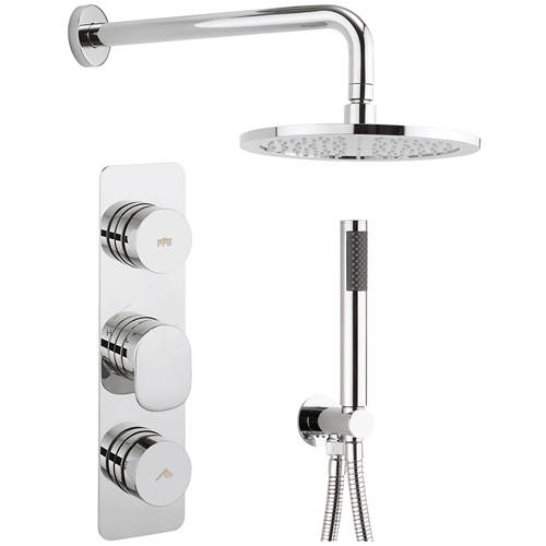 Additional image for Push Button Thermostatic Shower Pack (2 Outlets).