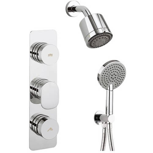 Additional image for Push Button Thermostatic Shower Pack (2 Outlets).