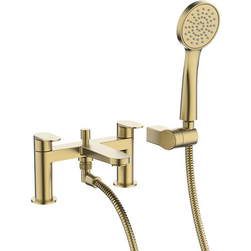 Additional image for Bath Shower Mixer Tap (Brushed Brass).