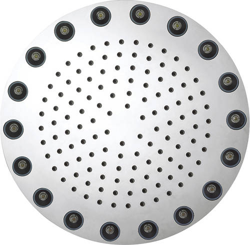 Additional image for Dynamo Round Shower Head & LED Lights (300mm).