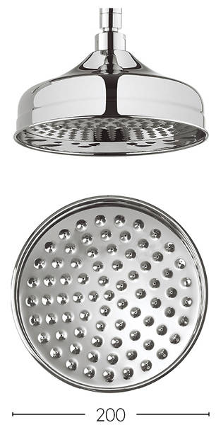 Additional image for 200mm Round Shower Head (Chrome).