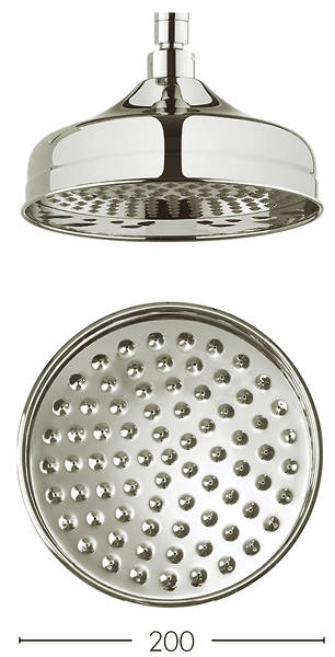 Additional image for 200mm Round Shower Head (Nickel).