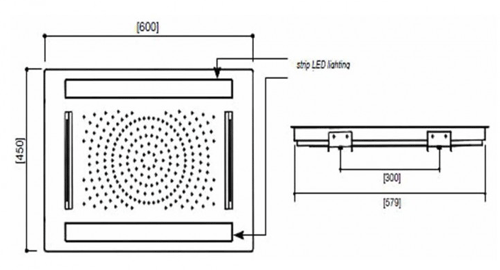 Additional image for Rio Revive Shower Head & LED Lights (600x400mm).