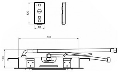 Additional image for Multifunction Shower Head With LEDs 380x700mm.