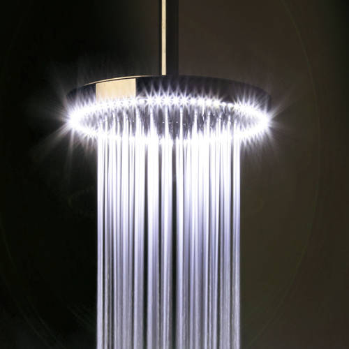 Additional image for Rio White LED Shower Head (240mm diameter).