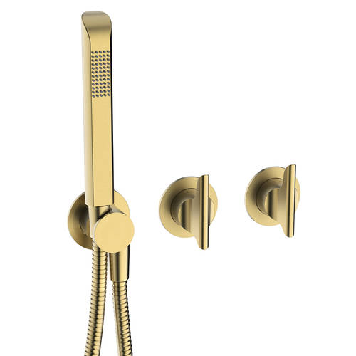 Additional image for Shower Valve With Shower Kit & 2 Outlets (Br Brass).