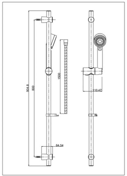 Additional image for Thermostatic Shower Valve With Slide Rail Kit.