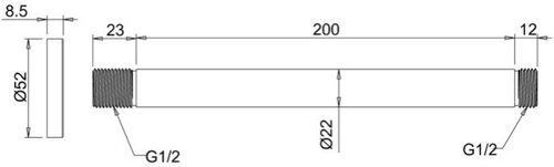 Additional image for Thermostatic Shower Valve, 200mm Round Head & Arm.