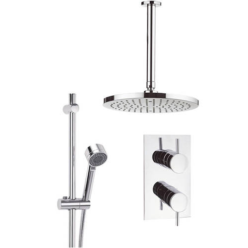 Additional image for Thermostatic Shower Valve, 250mm Head, Rail & Arm.