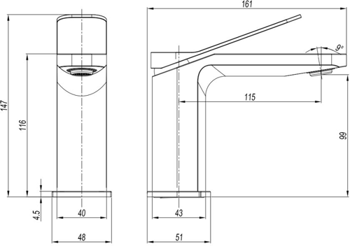 Additional image for Basin Mixer Tap (Slate).