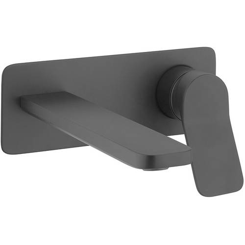 Additional image for Wall Mounted Basin Mixer Tap (Slate).