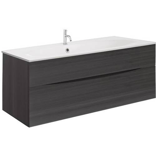Additional image for Vanity Unit With White Cast Basin (1000mm, Steelwood, 1TH).