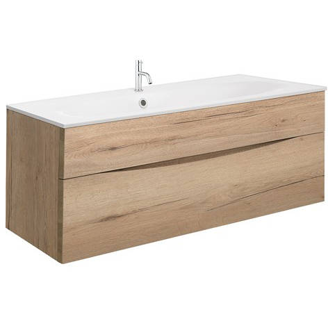 Additional image for Vanity Unit With White Cast Basin (1000, Windsor Oak, 1TH).