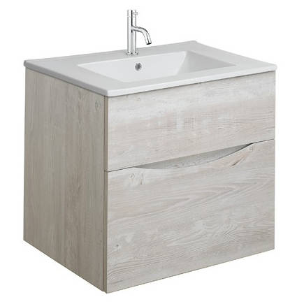 Additional image for Vanity Unit With Ceramic Basin (500mm, Nordic Oak, 1TH).