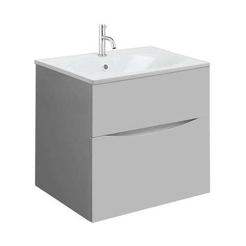 Additional image for Vanity Unit With White Cast Basin (500mm, Storm Grey, 1TH).