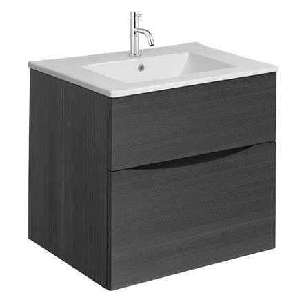 Additional image for Vanity Unit With Ceramic Basin (500mm, Steelwood, 1TH).