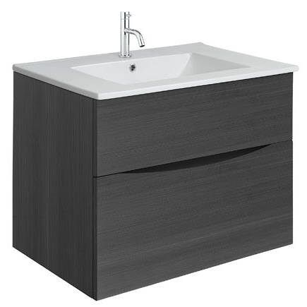 Additional image for Vanity Unit With Ceramic Basin (700mm, Steelwood, 1TH).