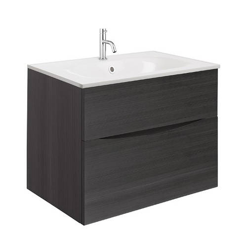 Additional image for Vanity Unit With White Cast Basin (700mm, Steelwood, 1TH).